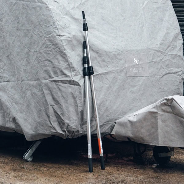 A picture of the Extendable Fitting Poles for Caravan Covers.