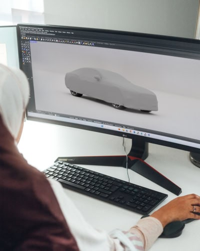 An image of a 3D Designer tailoring a Outdoor Pro cover.