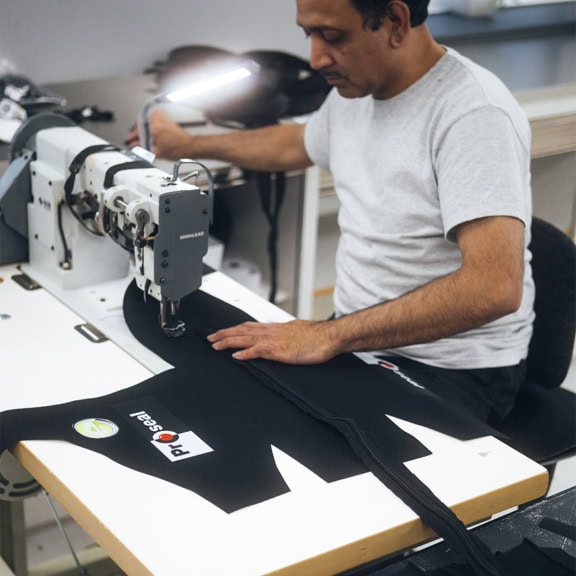 A picture of our production team working in our UK factory.