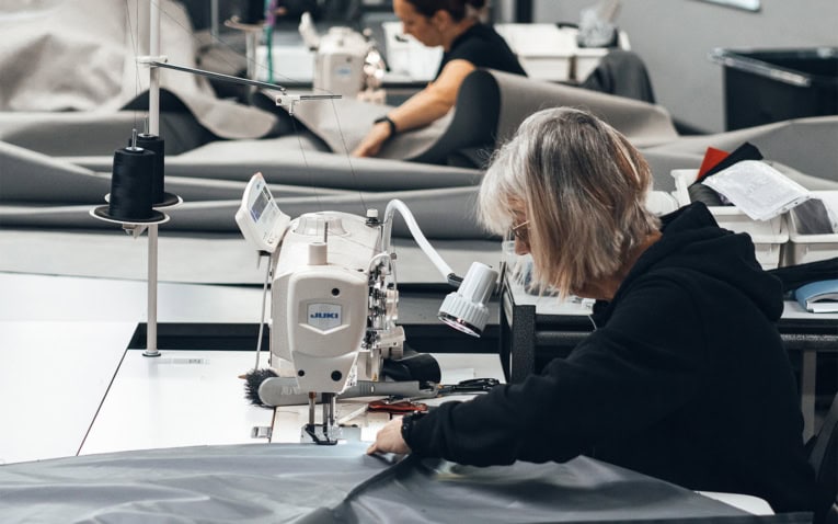 A picture of our production team working in our UK factory.