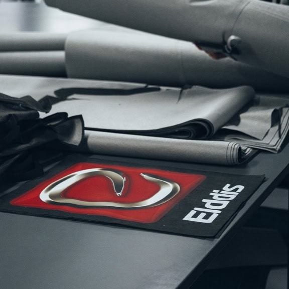 Elddis Logo on towing cover material.