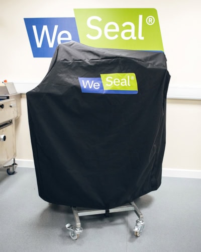 An industrial cover on a for WeSeal bread sealing machinery.